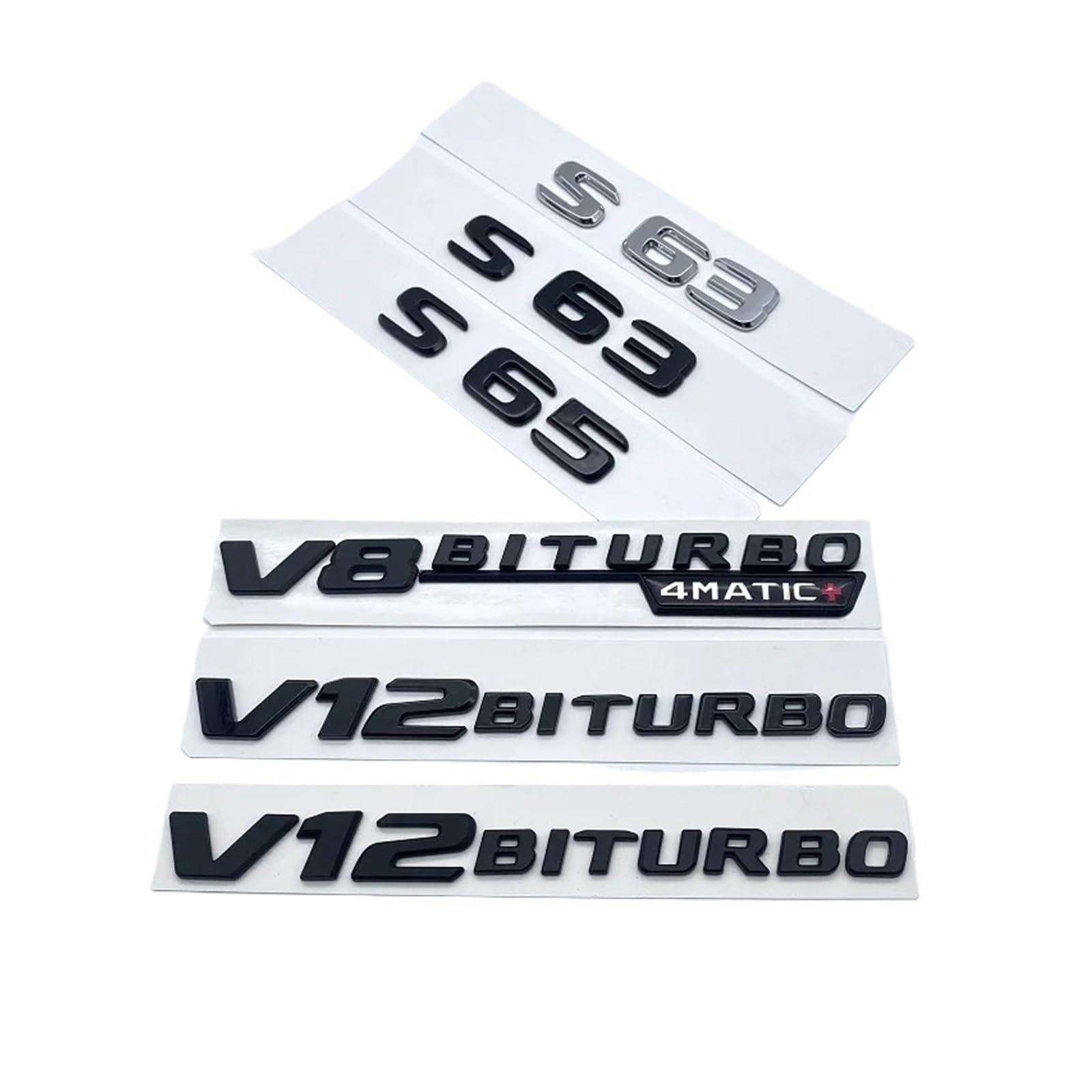 Emblema 3D V8 BITURBO O V12 Para Guardabarros – Compatible Con Mercedes AMG