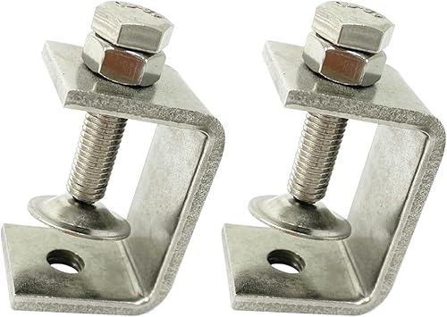 Miniatura 7 de Mini abrazaderas C de acero inoxidable de 0.000-0.984 in para montaje, 6 piezas de alta resistencia para carpintería en U, herramientas de