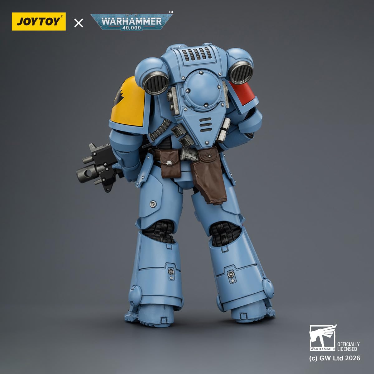 TOYVERSE JOYTOY Warhammer 40 000 kosmicznych wilków, orędownik z karabinem śrubowym, pistoletem śrubowym i mieczem łańcuchowym w skali 1/18, figurka postaci, model 15+