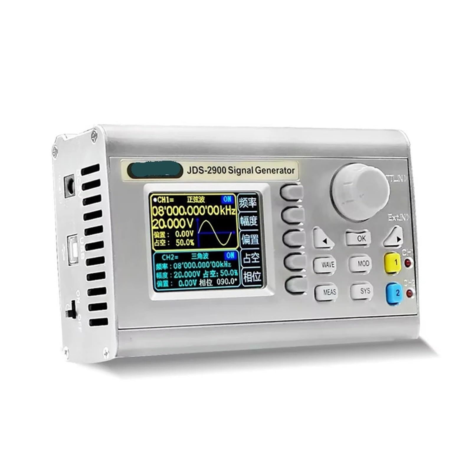 Generatore di forme d'onda arbitrarie 15M/50M/60MH/z JDS2900/Generatore segnali funzione DDS a 2 canali/PC USB/frequenzimetro/impulsi/PWM(JDS2900-60Mhz(cable))