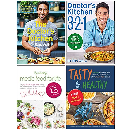 The Doctor’s Kitchen, Doctor’s Kitchen 3-2-1, Tasty & Healthy F*ck That's Delicious, The Healthy Medic Food for Life 4 Books Collection Set