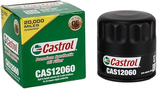 Castrol Filtro de aceite sintético prémium CAS12060 de 20,000 millas
