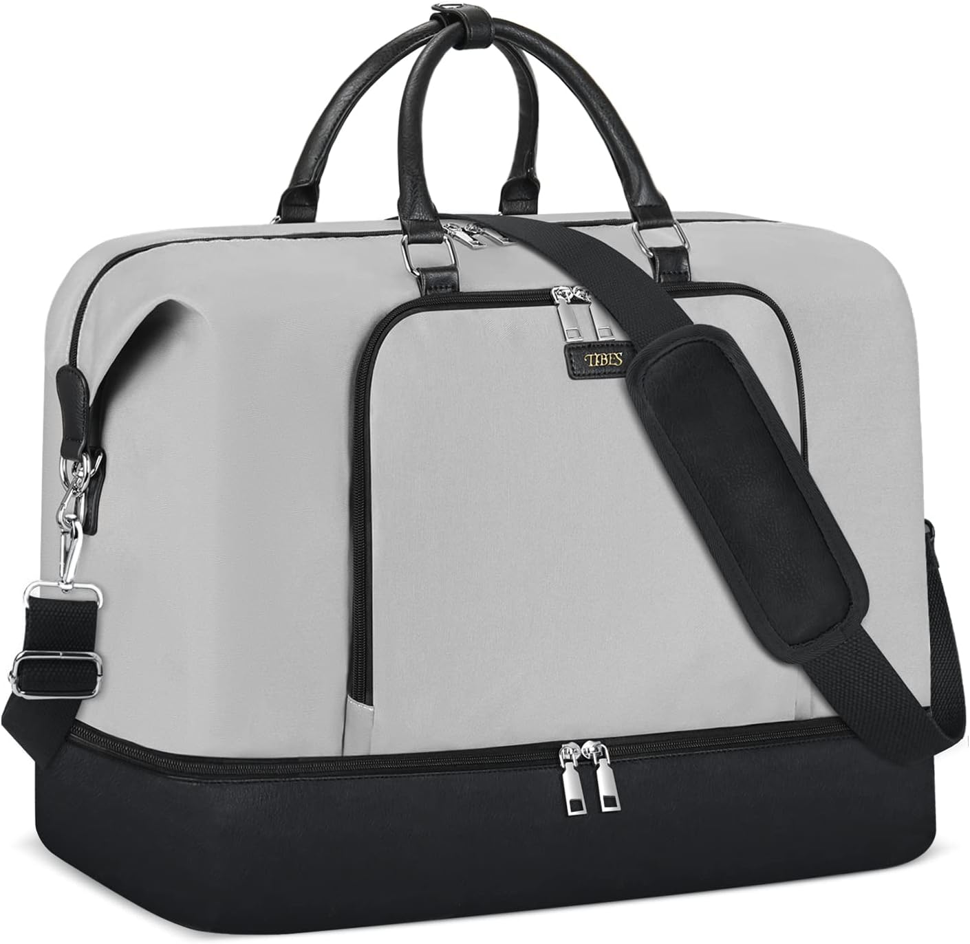 TIBES Travel Weekender Bag for Women, Overnight Bag with Shoe Compartment Oversized Travel Duffel Bag Carry On Tote 21"