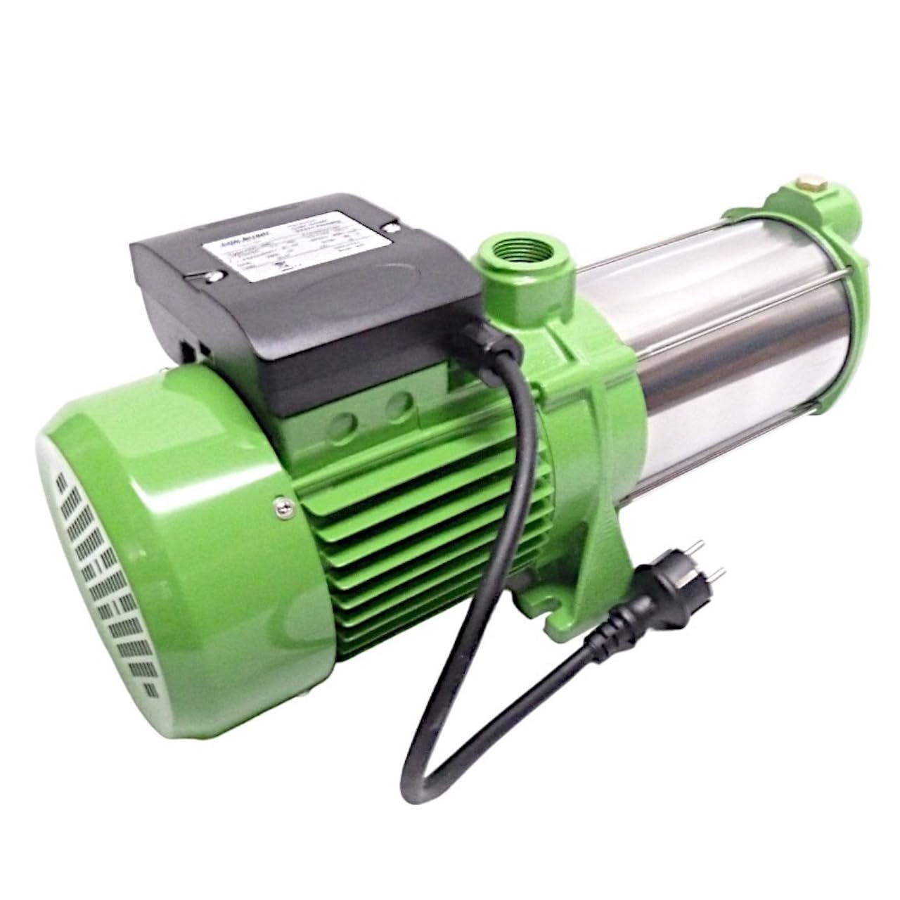 Kreiselpumpe Edelstahl 1,1 KW 5400 L/h 6,5 Bar Druck Gartenpumpe mit Edelstahlschaufelräder