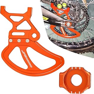 Sur Ron Brake Disc Guard,Motorcycle Rear Disc Brake Guard Protector+Axle Block Rear Axle Tensioner Chain Adjuster For Sur Ron S/X Segway X160/X260-Orange