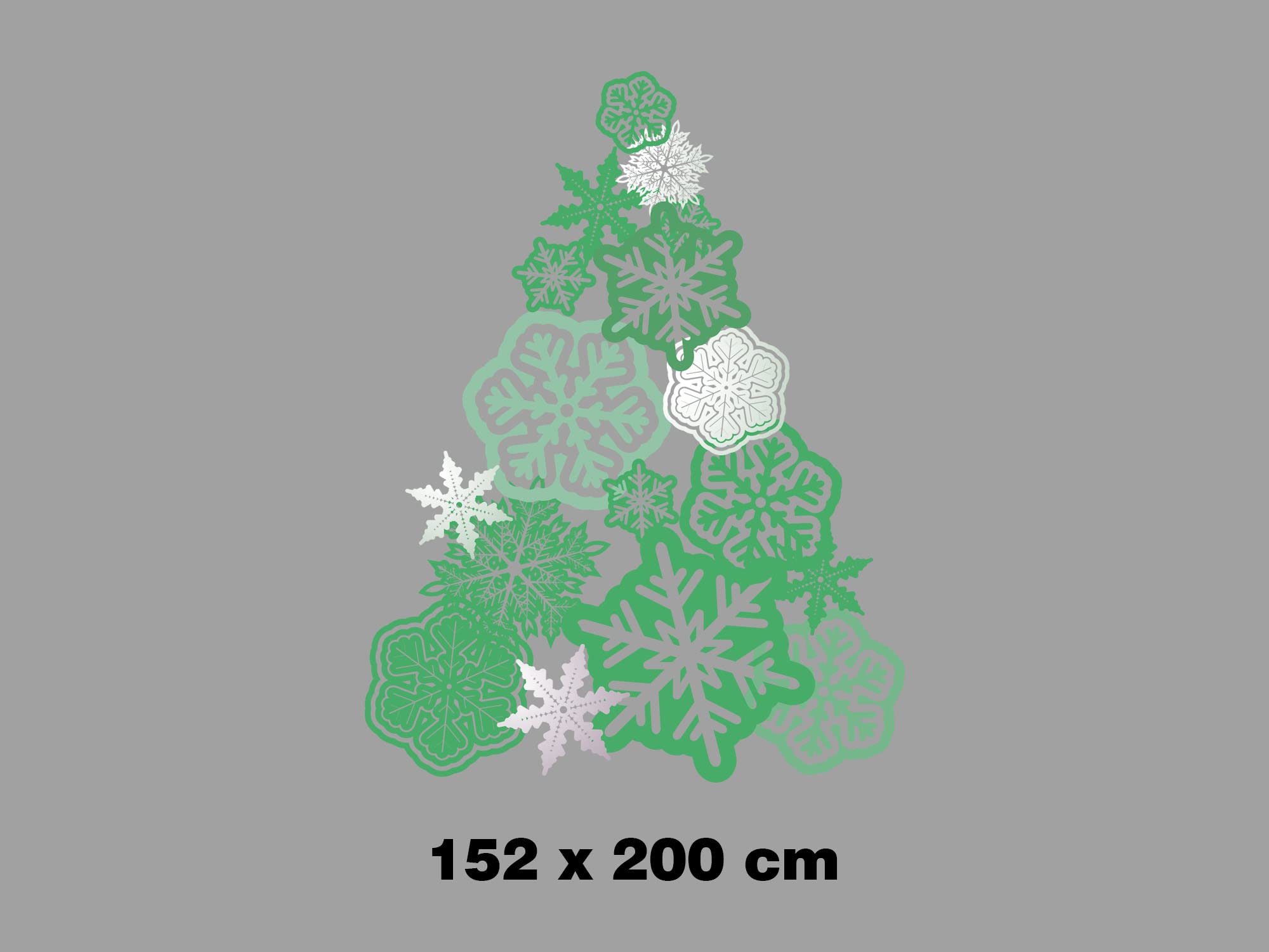 Oedim Vinilo Adhesivo Transparente en Efecto Espejo Feliz Navidad Árbol Color Verde | 152 x 200 cm | Vinilo Económico y Original | Vinilo Reserva de Blanco y Troquelado