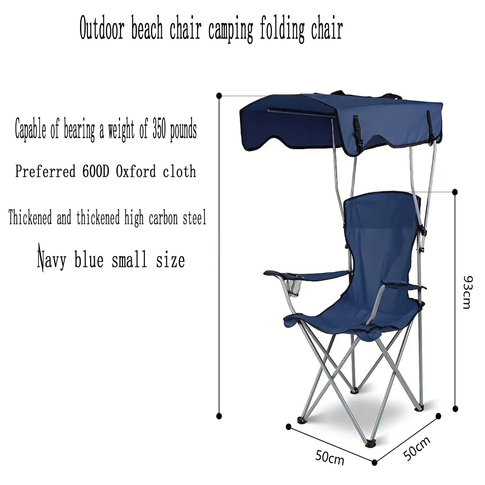 Chaise de Camping Pliable Surdimensionnée Portable avec Porte Gobelets et Accoudoirs Cadre Stable pour Extérieur Intérieur Camping Pêche Couleur Noir Gris E