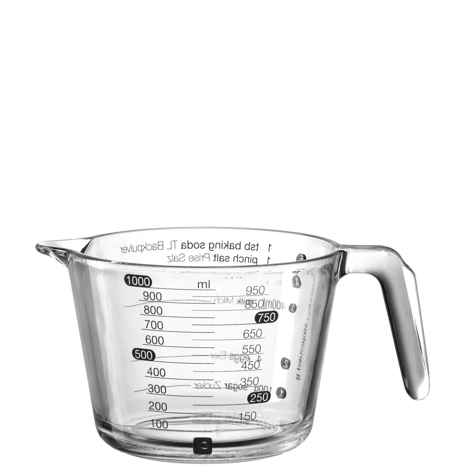 LEONARDO HOME 018732 CUCINA Messbecher 1000 ml, Glas : Amazon.de  