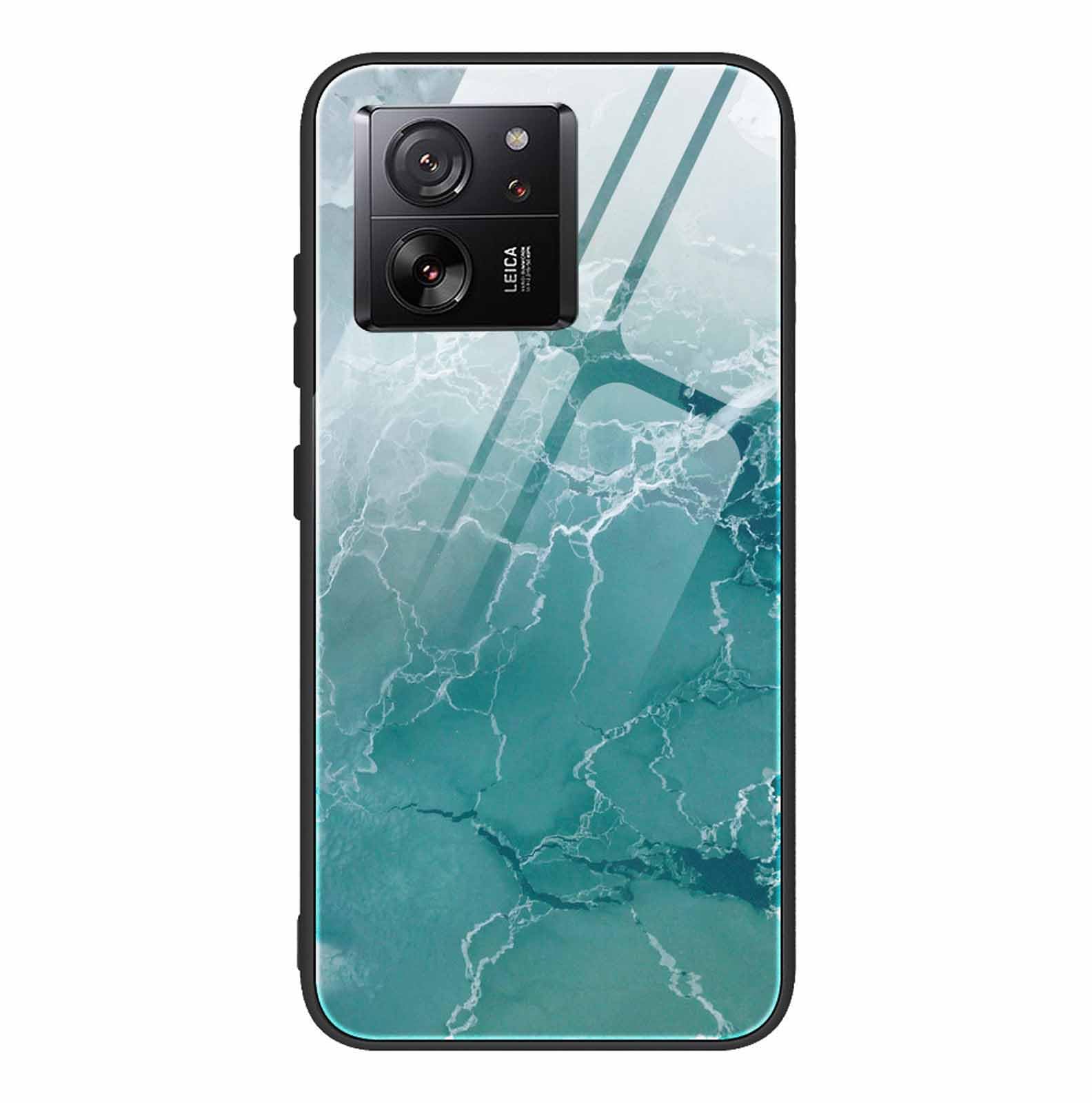 BRAND SET Custodia per Xiaomi Redmi Note 12 4G Marmo Progettato Cover Posteriore in Vetro Temperato Protezione Antiurto in Silicone TPU Case per Xiaomi Redmi Note 12 4G-Giallo