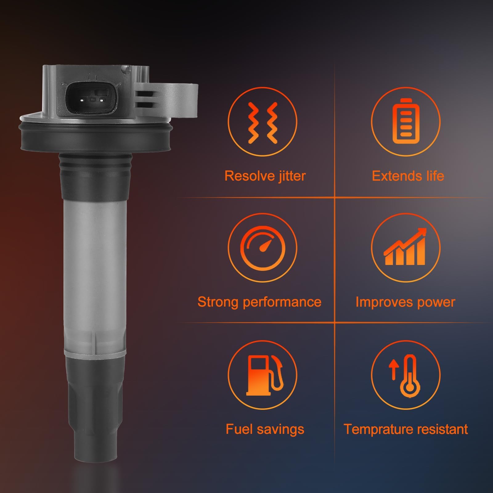 PAPAPARTS Set of 6 Ignition Coil Pack UF553 DG520 Compatible with Mazda 6 CX-9 Mercury Sable Lincoln Ford Edge Explorer F150 Flex Fusion Mustang Police Taurus Transit MKS MKX MKZ V6 3.5L 3.7L