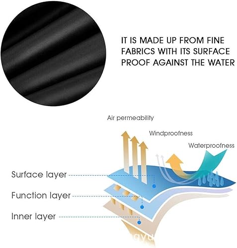 Miniatura 7 de JK-GMTE Funda impermeable para tumbona y soporte para colgar al aire libre, soporte de acero para patio, cubierta de silla de hamaca para colgar