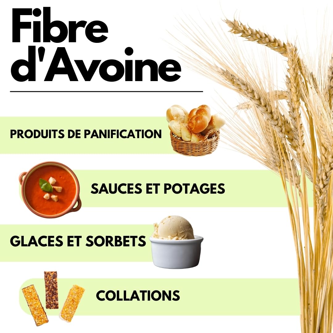 SaporePuro Fibre d'Avoine en poudre 1 kg - Sans Gluten - Source naturelle de fibres