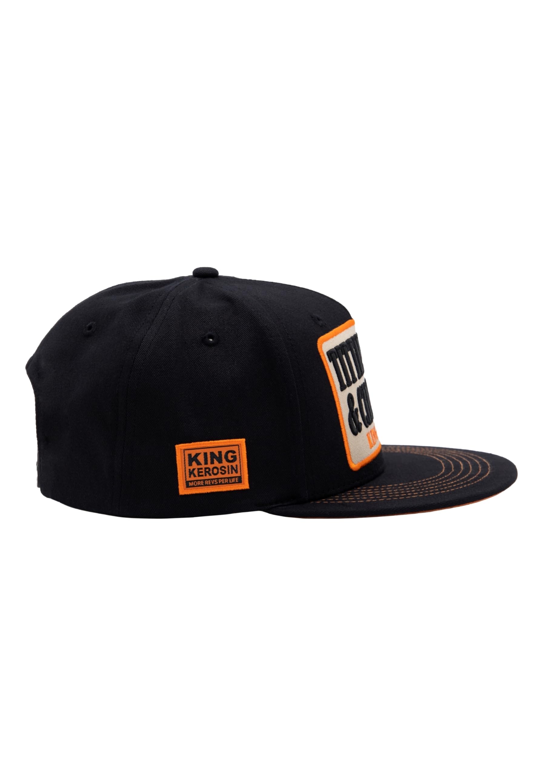 King Kerosin Gorra plana para hombre con parche bordado en 3D Titties, Beer & Choppers