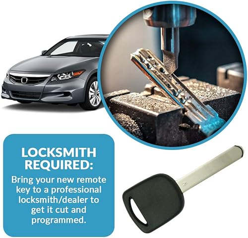 Miniatura 3 de Keyless2Go Repuesto para llave HO03 de encendido sin cortar con chip V de transpondedor V (paquete de 2)