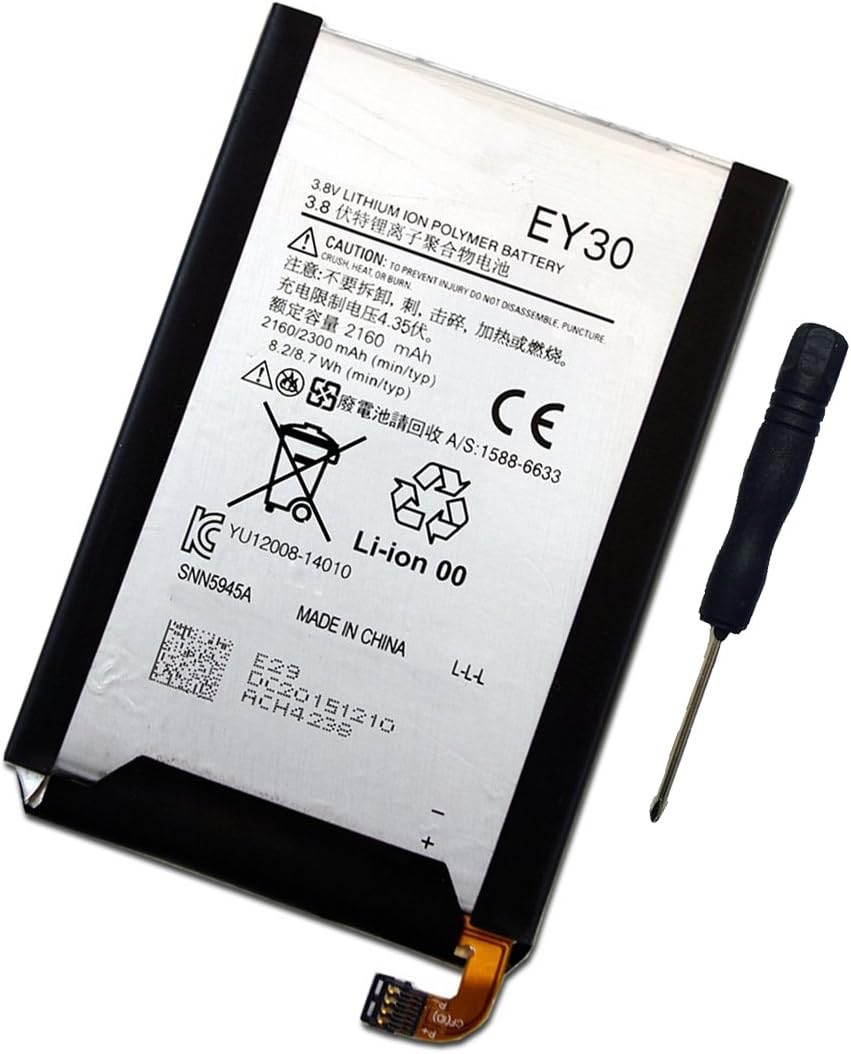 Tesurty Battery [3.8V 2160mAh] Replacement for Moto X 2ND Generation Cell Phone EY30 with Tool
