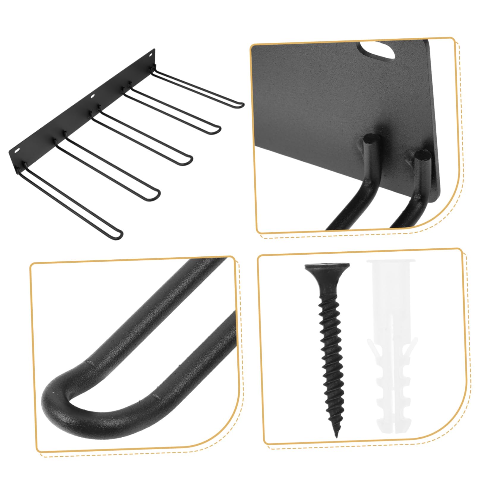 Garneck Porta Stivali da Parete Design Salvaspazio in Metallo Nero Supporto Sospeso per Stivali Struttura Robusta per Ragazzo Ragazza e Adulti