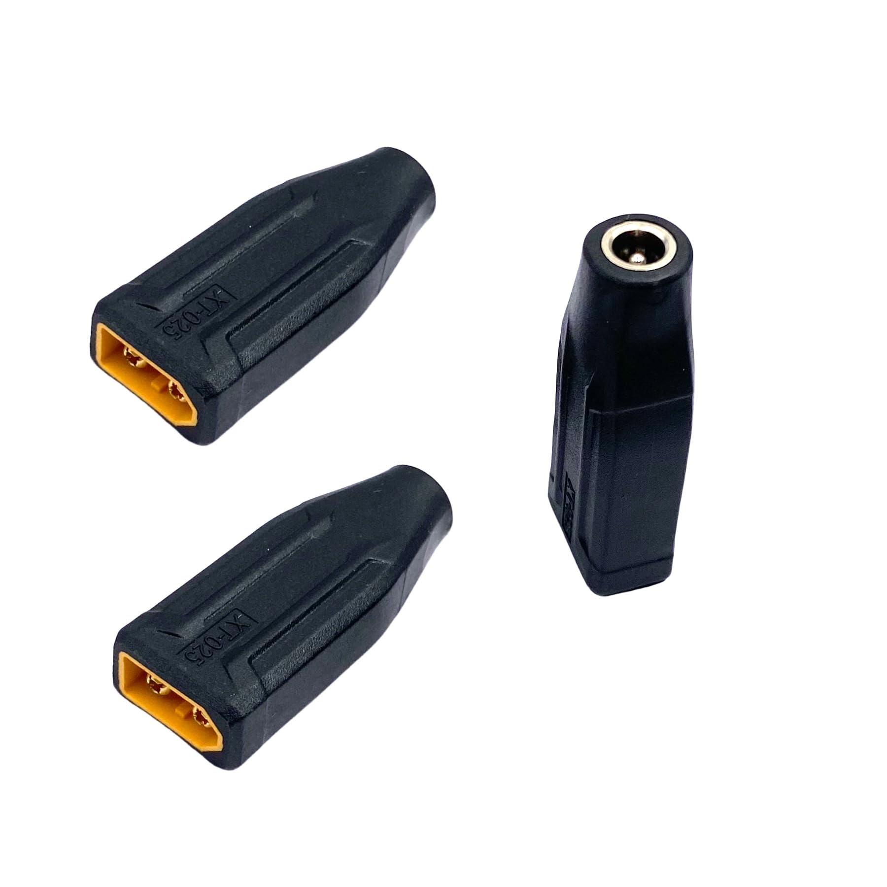 winwill 3 Pcs XT60 Male to DC 5.5mm X 2.1mm Female Adapters, Gold Plated XT60 to DC 4 connectors for FPV Video Goggles, Drones, Solar Cells and Vehicles