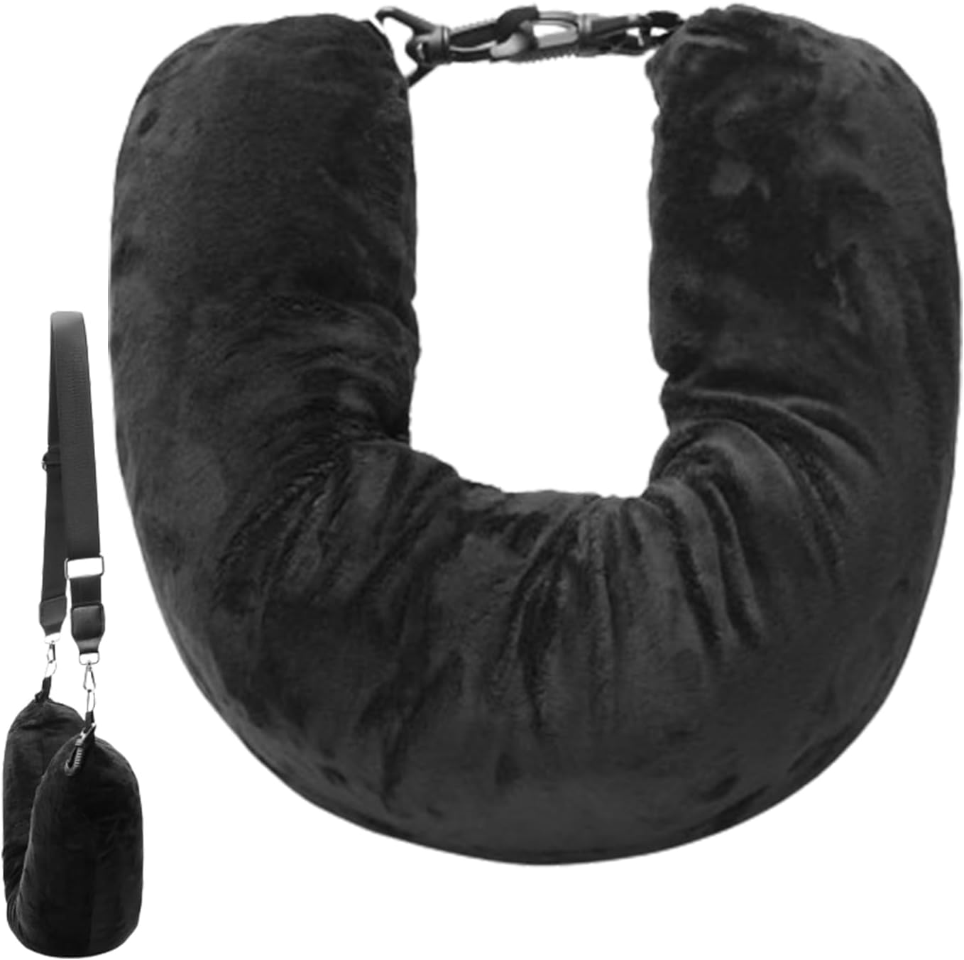 Senermter Oreiller De Voyage A Remplir De Vetement, Coussin De Nuque À Remplir, Oreillers Cervicaux Remplissables, pour Avion, Voiture, Train, Bureau