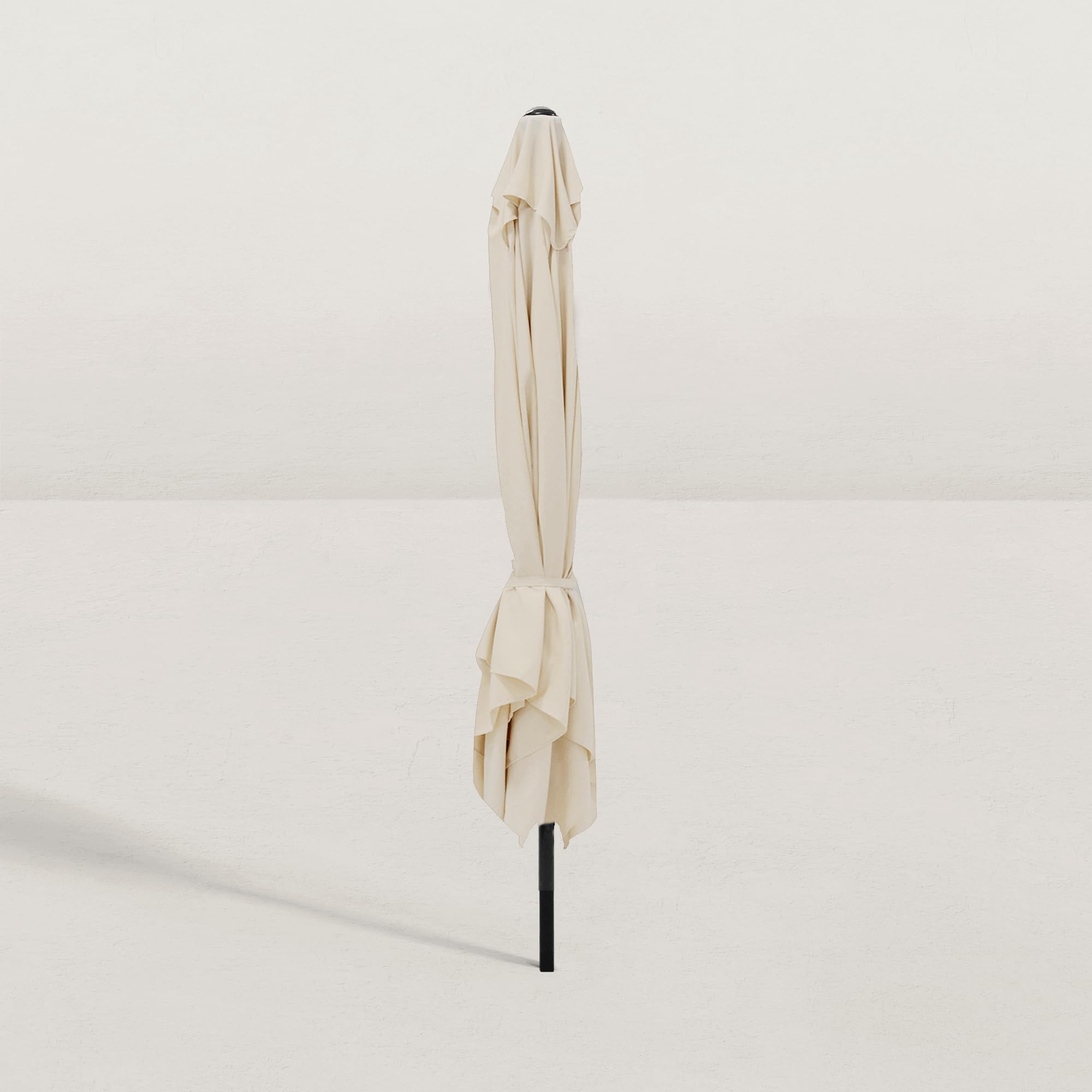 JJ. Parasol droit carré Juanito 300x300 cm Dimensions 3x3 m : grande surface d’ombrage Ouverture avec manivelle Tissu professionnelle 240g/m2 résistant aux UV Beige ivoire