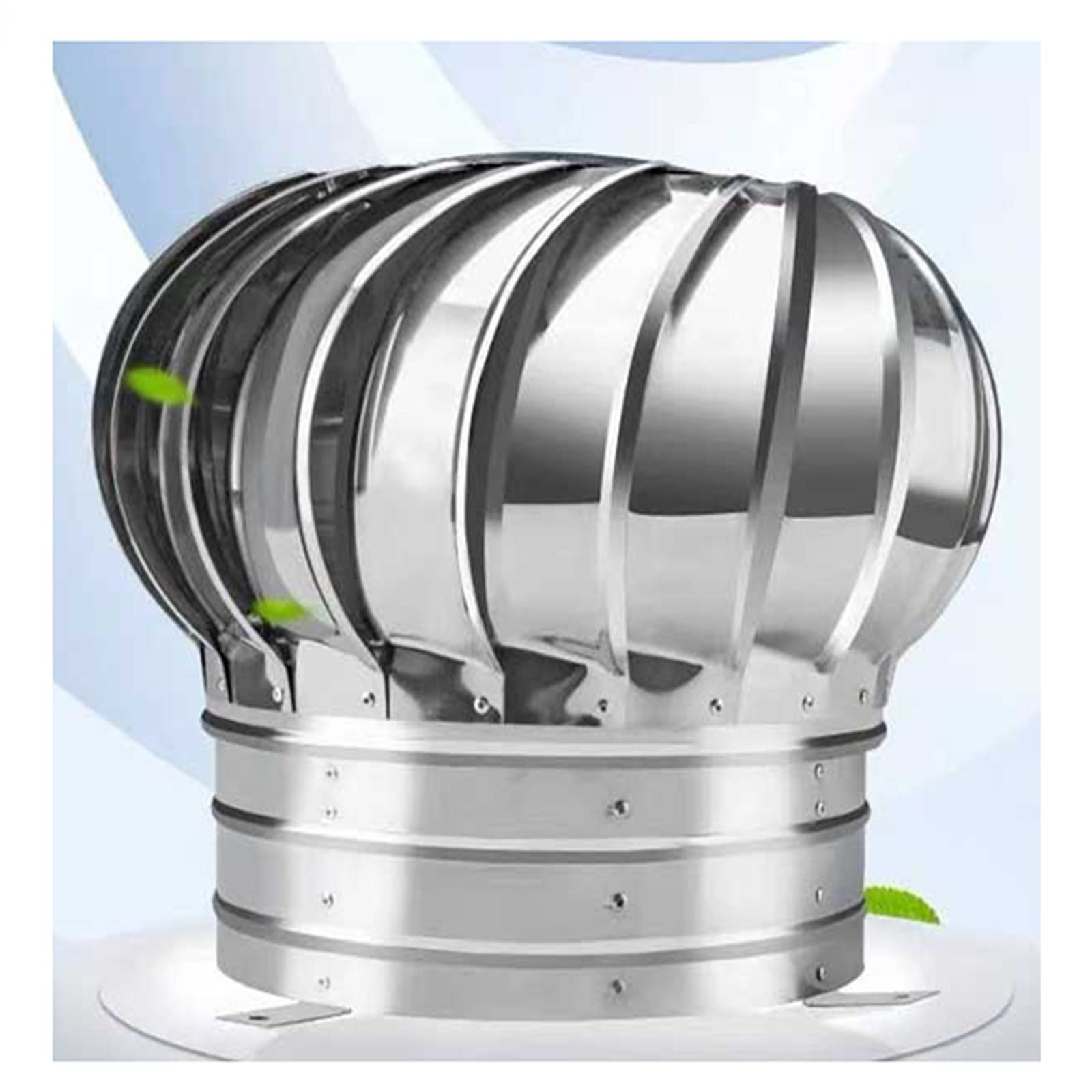 Chimney cap,chimney cowl,Anti Downdraught Chimney Cowl，Top All Purpose Chimney Cowl Turbine Ventilator,Cowl Guard Spinner，Rotating Cap,Top,Hat,for Factory, Farm, Production Workshop, Kitchen (Size : 1