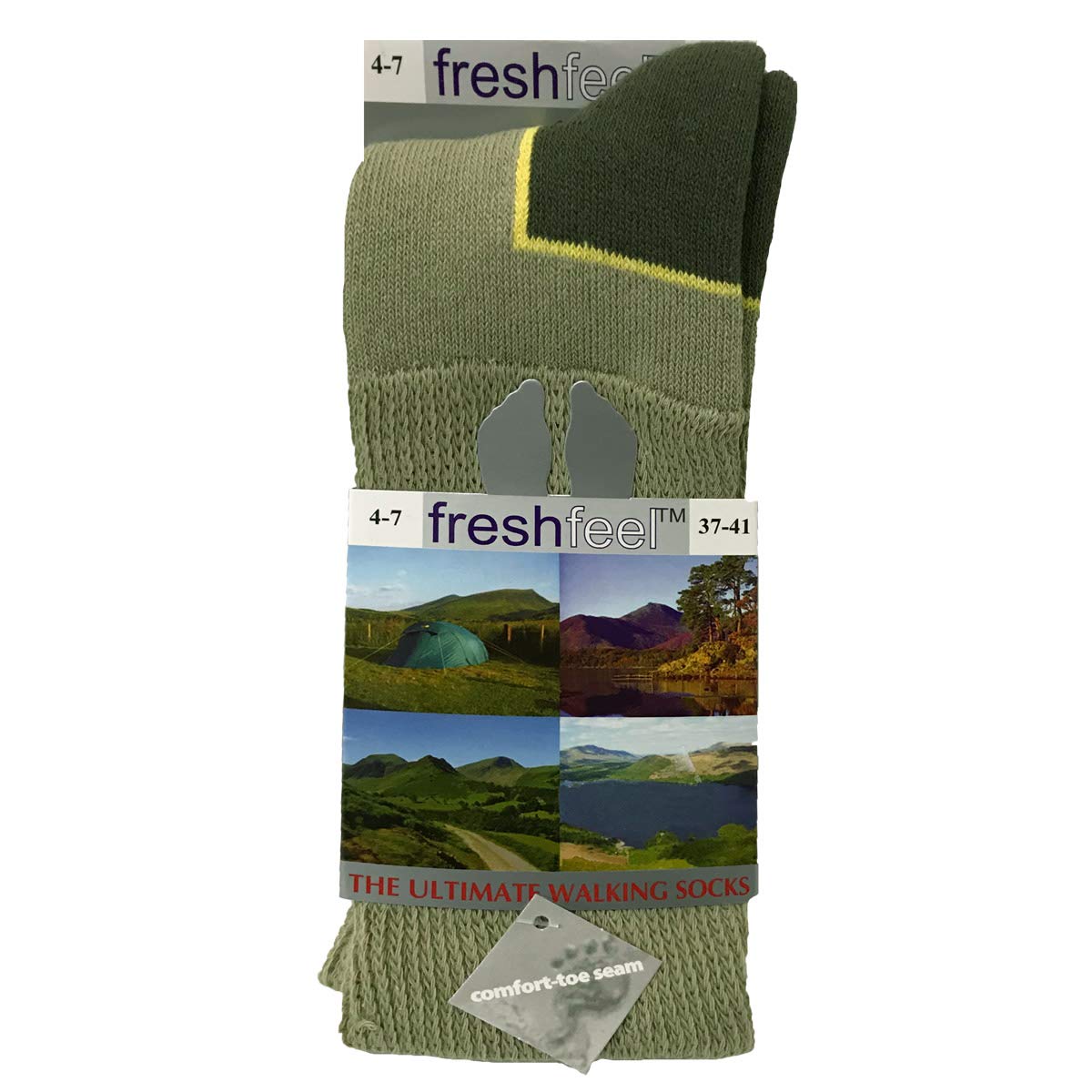Insightclothing Women's Green Reinforced Cushioned Foot Ultimate Walking Socks