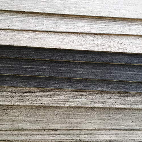 3D Wall Panels FRP Faux Stone Wallpanel for Tv Walls, Sofa Background, Wall Art Decorative Extrior and Interior Wall Tiles (1 Box Wood Wall Panel, Grey Combination)