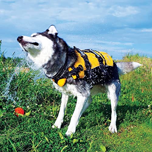 EzyDog Premium Doggy Flotation Device (DFD) - Adjustable Dog Life Jacket Preserver with Reflective Trim - Durable Grab Handle for Safety and Protection - 50% More Flotation Material (Medium, Yellow) - Thumbnail 6