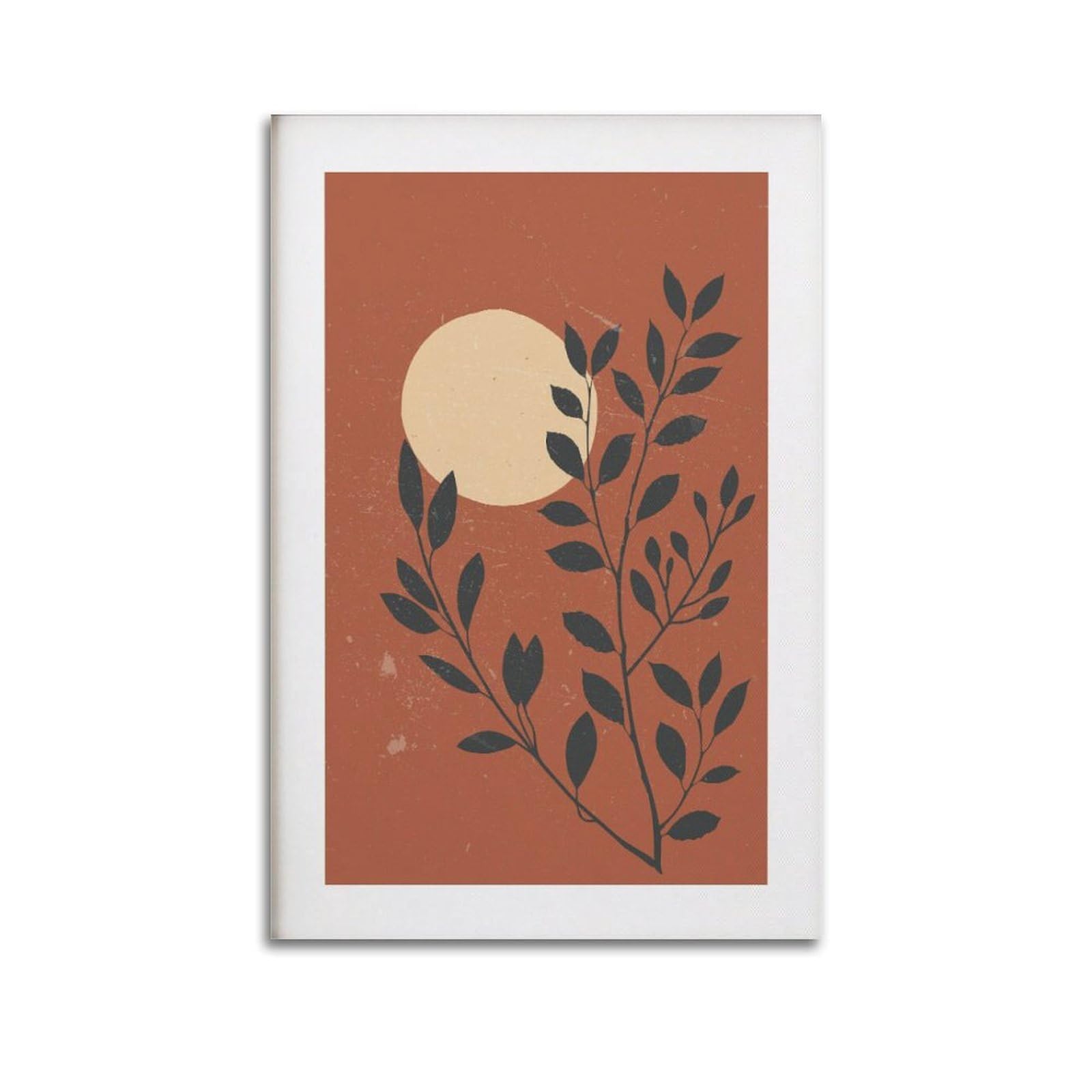 xiaoxiaoshen Desert Sunset Botanical Minimalist Line Canvas Poster Wall Art Prints Room Aesthetic Murals Bedroom And Living Decorations 24x36inch(60x90cm)