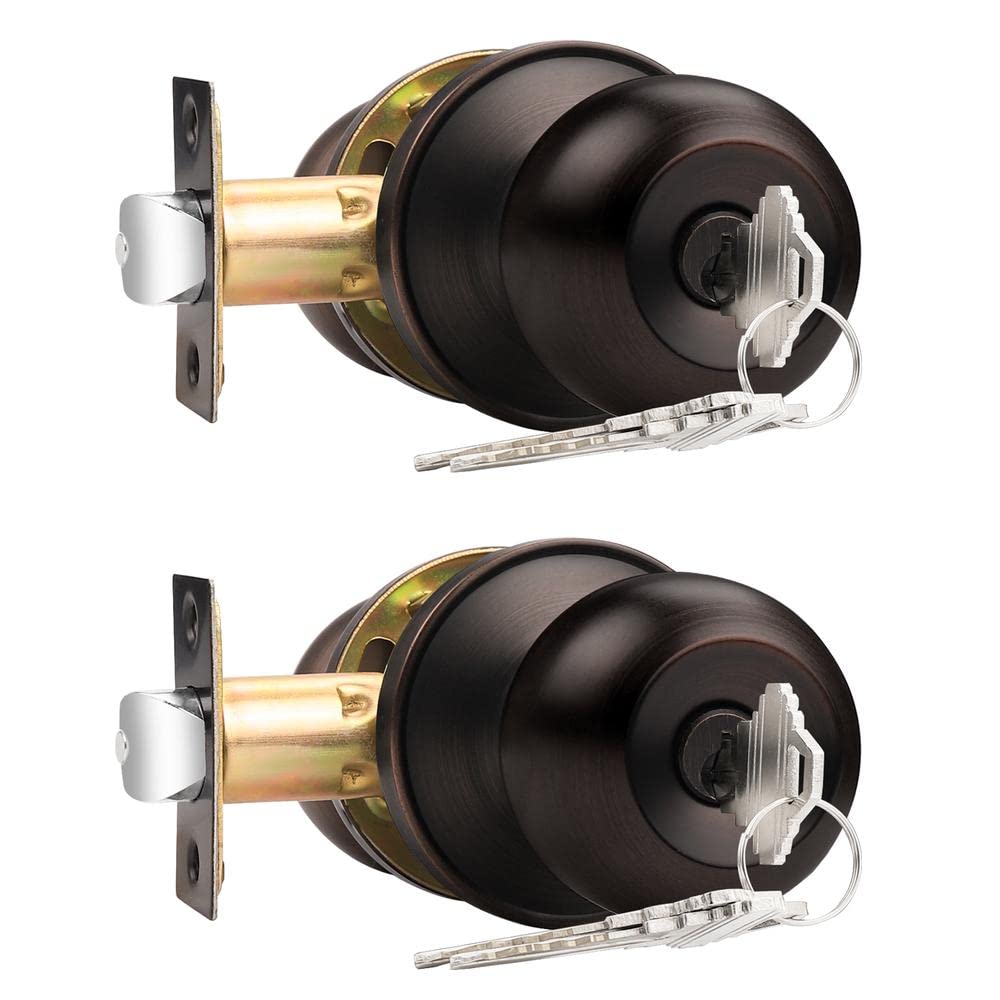 Brushed Nickel Keyed Alike Door Knobs - 10 Pack -26