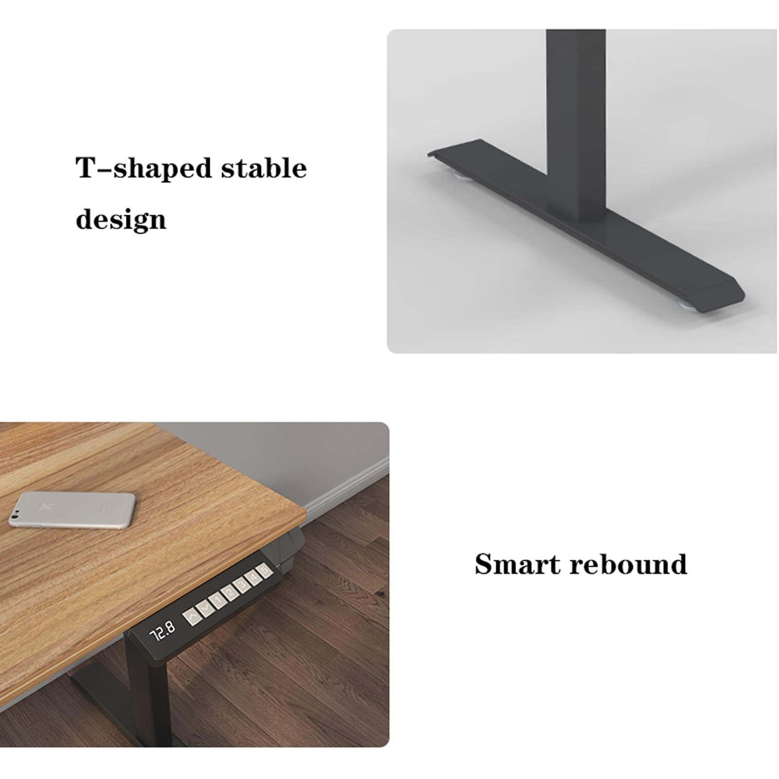 Convertitore elettrico da scrivania regolabile in altezza per sedersi a stare in piedi, per postazione di lavoro di casa e ufficio, design moderno con scrivania spaziosa e meccanismo di sollevamento