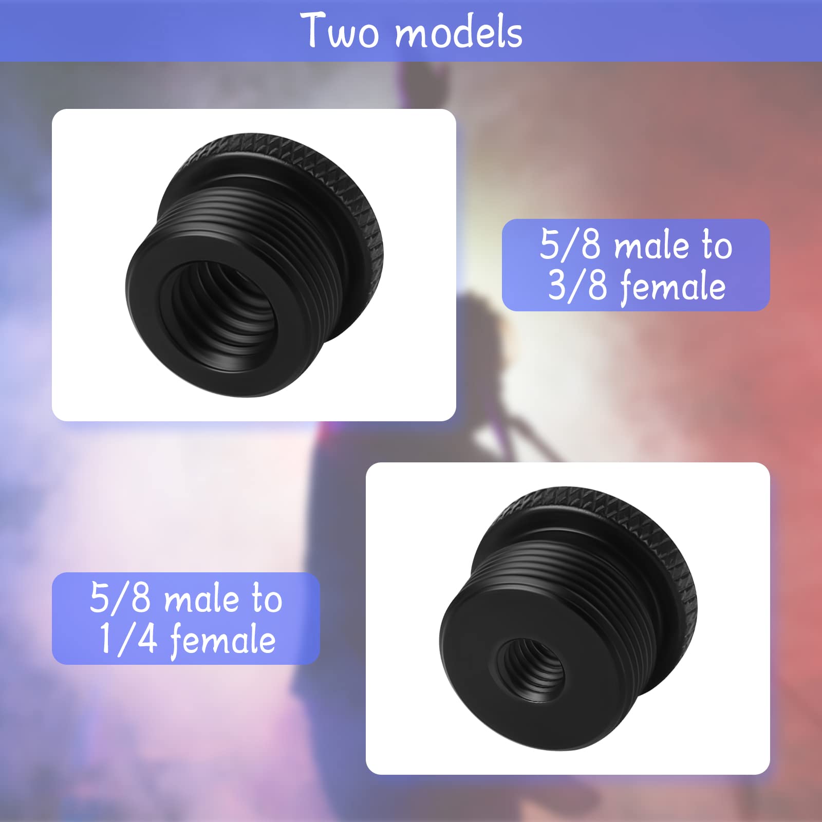 YINETTECH 4pcs Adaptateur de Support de icro 1/4 Feelle à 5/8 âle Adaptateur de Filetage 5/8