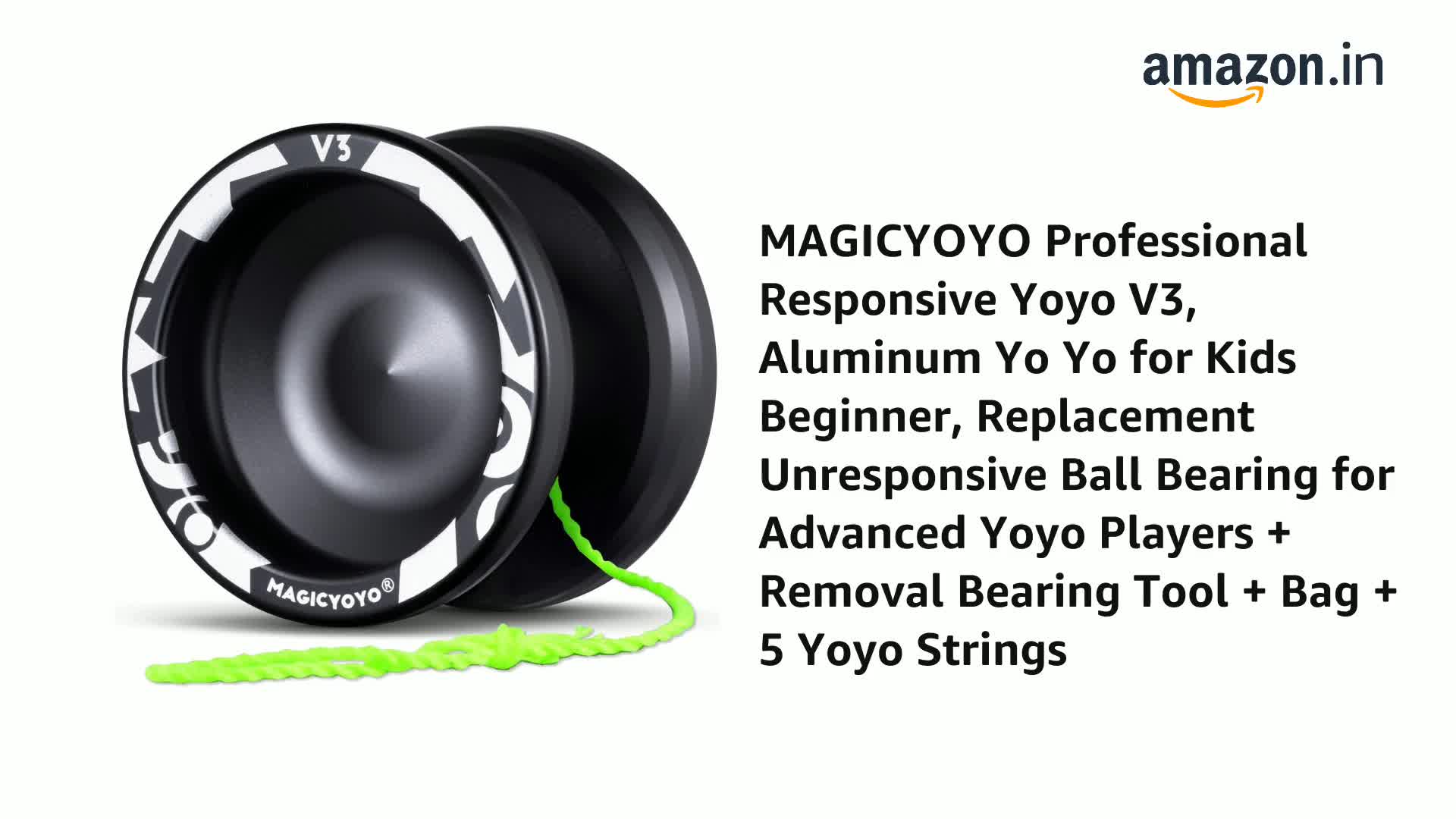 MAGICYOYO Professional Responsive V3 Yo-Yo, Aluminum for Kids