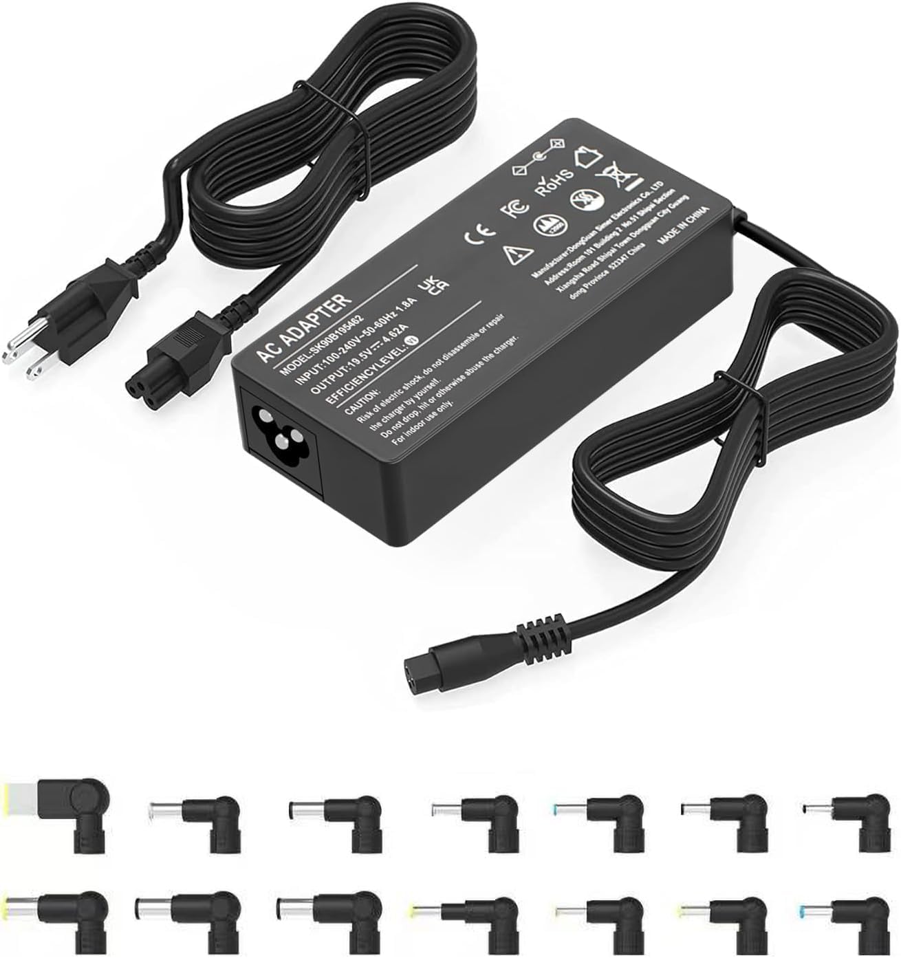 90W Universal AC Adapter Laptop Charger Compatible with HP Dell Acer Asus Lenovo IBM Sony Fujitsu Gateway Notebook Ultrabook Chromebook Power Supply Cord with 16 Connectors
