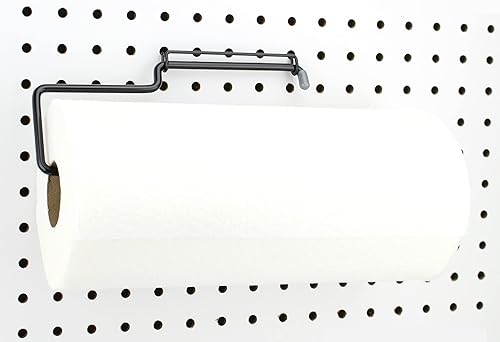 Miniatura 15 de RightArrange - Soporte para toallas de papel, 2 unidades, acero inoxidable, ganchos para cualquier tablero de clavijas, accesorio de organización