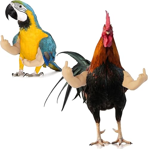 Miniatura 7 de FUAMEY Juguetes musculosos de brazos de pollo para que los pollos usen, divertido disfraz de armas de combate de puños, juguete para fiesta temática