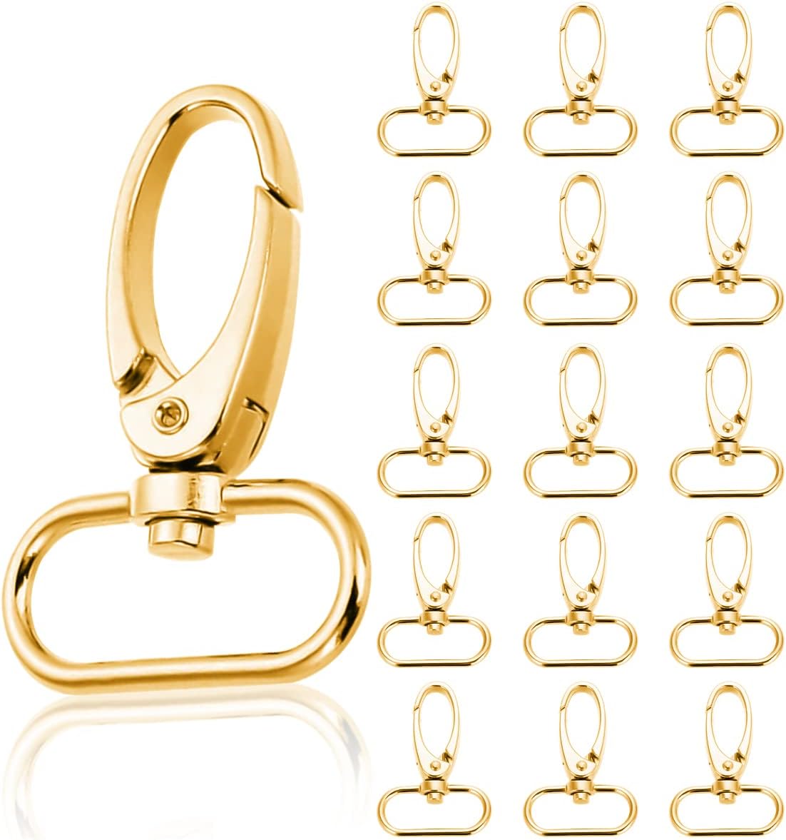 10 Stück Drehbare Karabinerverschlüsse Metall - Für Schlüsselanhänger & Schmuck