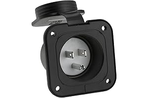 15 Amp Flanged Inlet Waterproof Male Wall Outlet