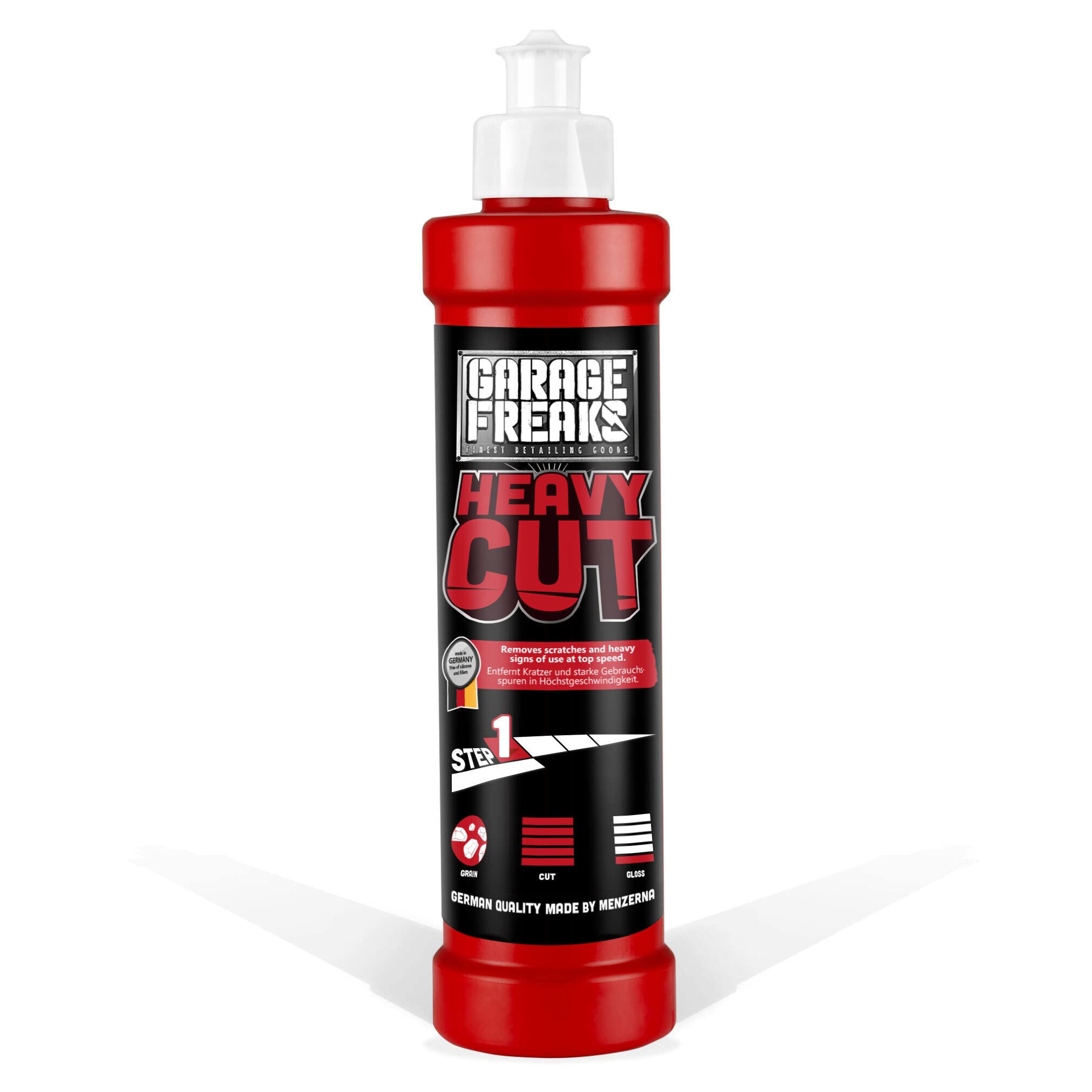 Polish Garage Freaks Finish Cut - Étape 3 Brillance Ultime Menzerna, 250ml, Made In Germany