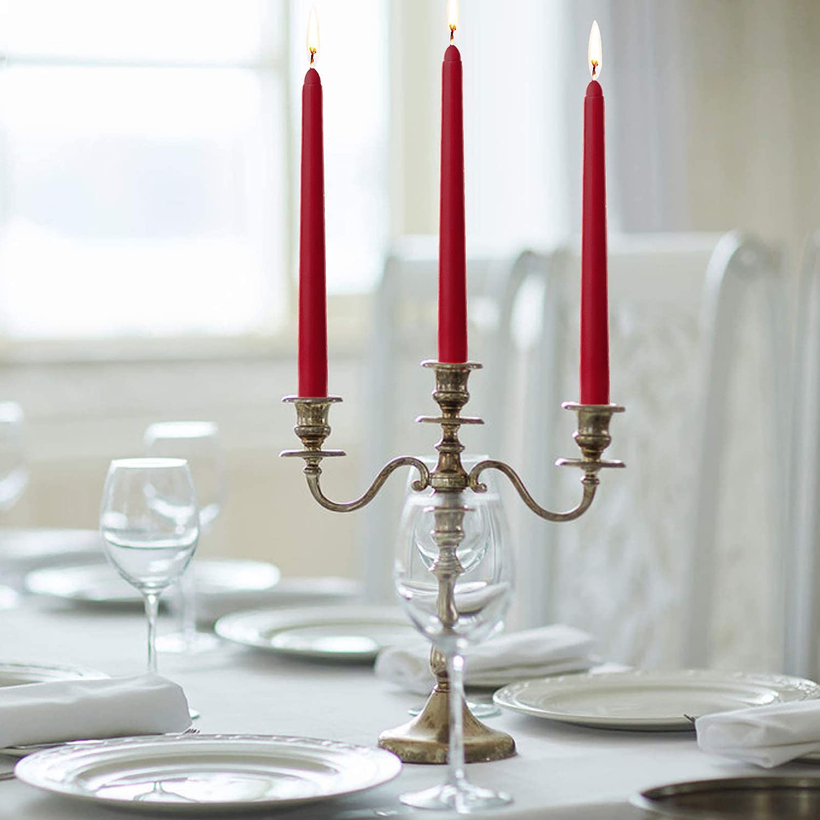 Kandelaarhouders voor conische kaarsen, 3 stuks moderne kandelaarstandaard, perfect voor tafel, bruiloft, feest, mantel, 1