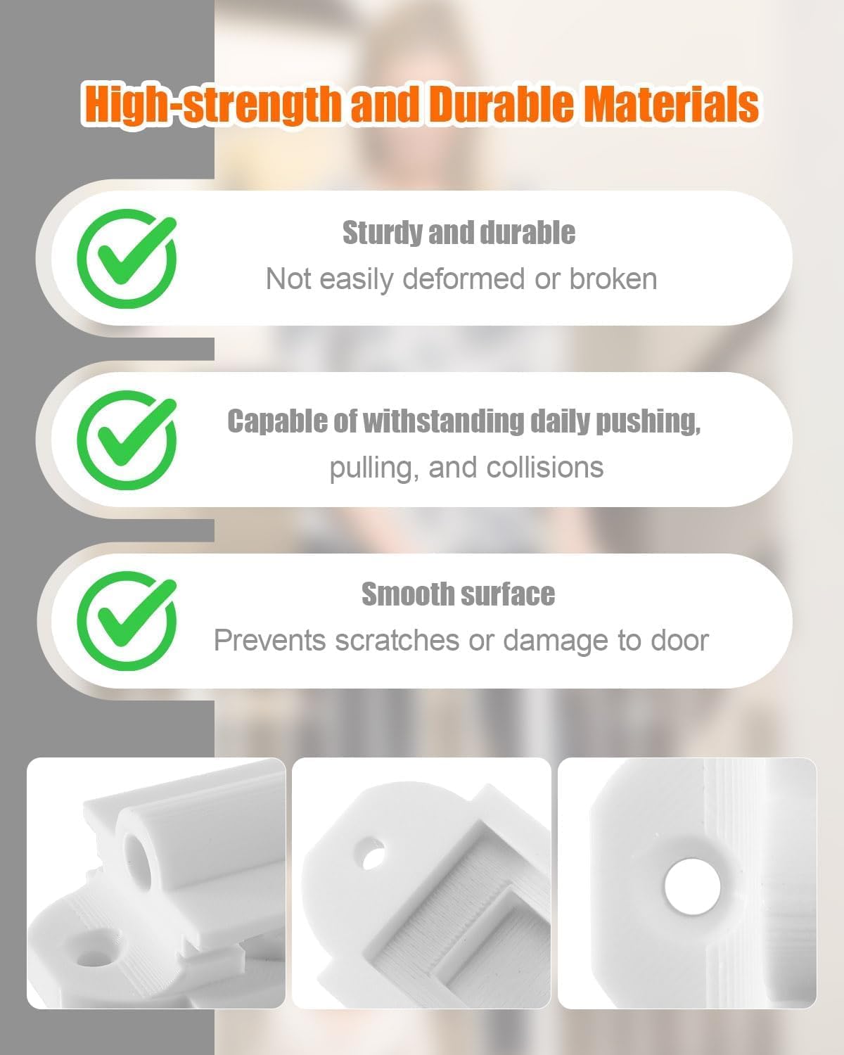 2 Pack Safety Gate Hinge Replacement Compatible with Regalo Extra Tall Gate | Door Top Hinge Accessories with Lock Slot and Screws, Prevents Gate from Being Pulled Out, Sturdy and Durable, White