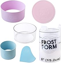 Kit de Inicio de Acrílico Frost Form (6 pulgadas) Juego de 6 Piezas | Calidad Profesional de 5 Pulgadas de Alto | Plástico de Grado Alimentario | Tortas Perfectamente Rectas | Para Principiantes y Profesionales | Kit de Decoración de Tortas
