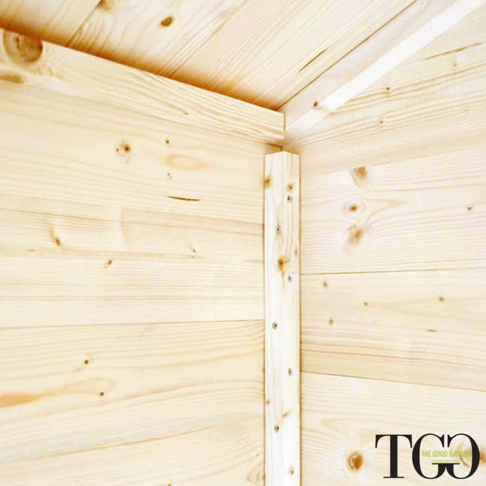 Casetta in Legno 2x2,5 m Jack per Attrezzi da Giardino – Porta Doppia con Finestre, Tetto Impermeabile, Pavimento incluso – Made in Italy – Spessore 19 mm – Kit Completo da Montare