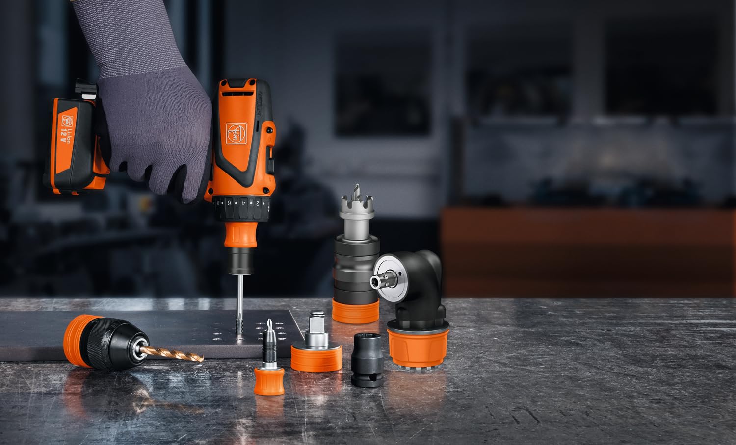 Fein 64203007010 Hole Saw Adapter, Orange - Image 3