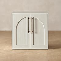 Vista 1 de Mopio Blake - Gabinete de almacenamiento, pequeño aparador de exhibición acentuado modular, gabinete de buffet con almacenamiento, credenza de Roble