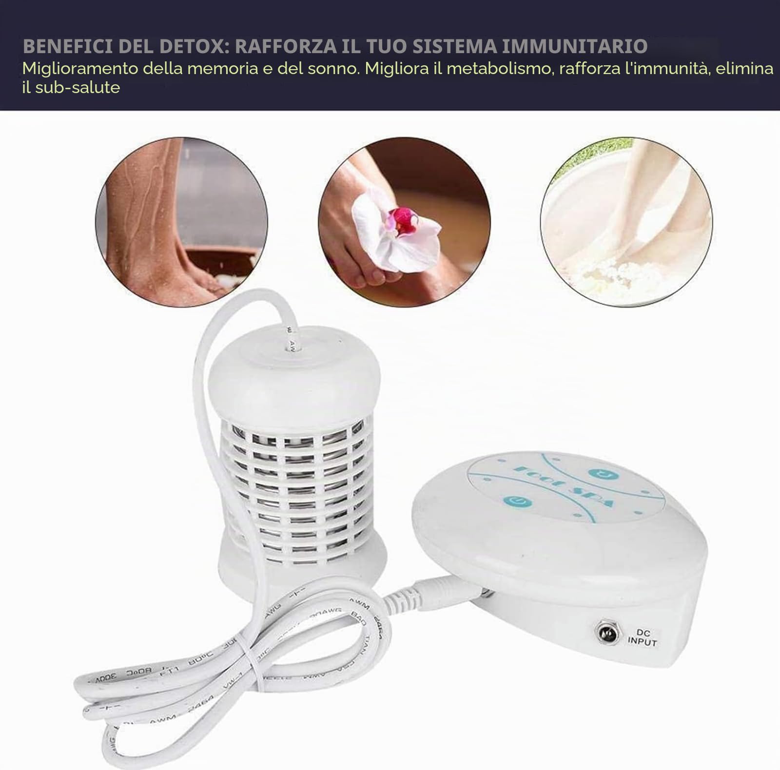 EASSL Ionic Foot Cleanse Ion Detox Pediluvio Disintossicazione Spa Ion Cleanse Chi macchina per uso domestico Beauty Club Salon, recuperare salute e vitalità (vasca non inclusa nella confezione