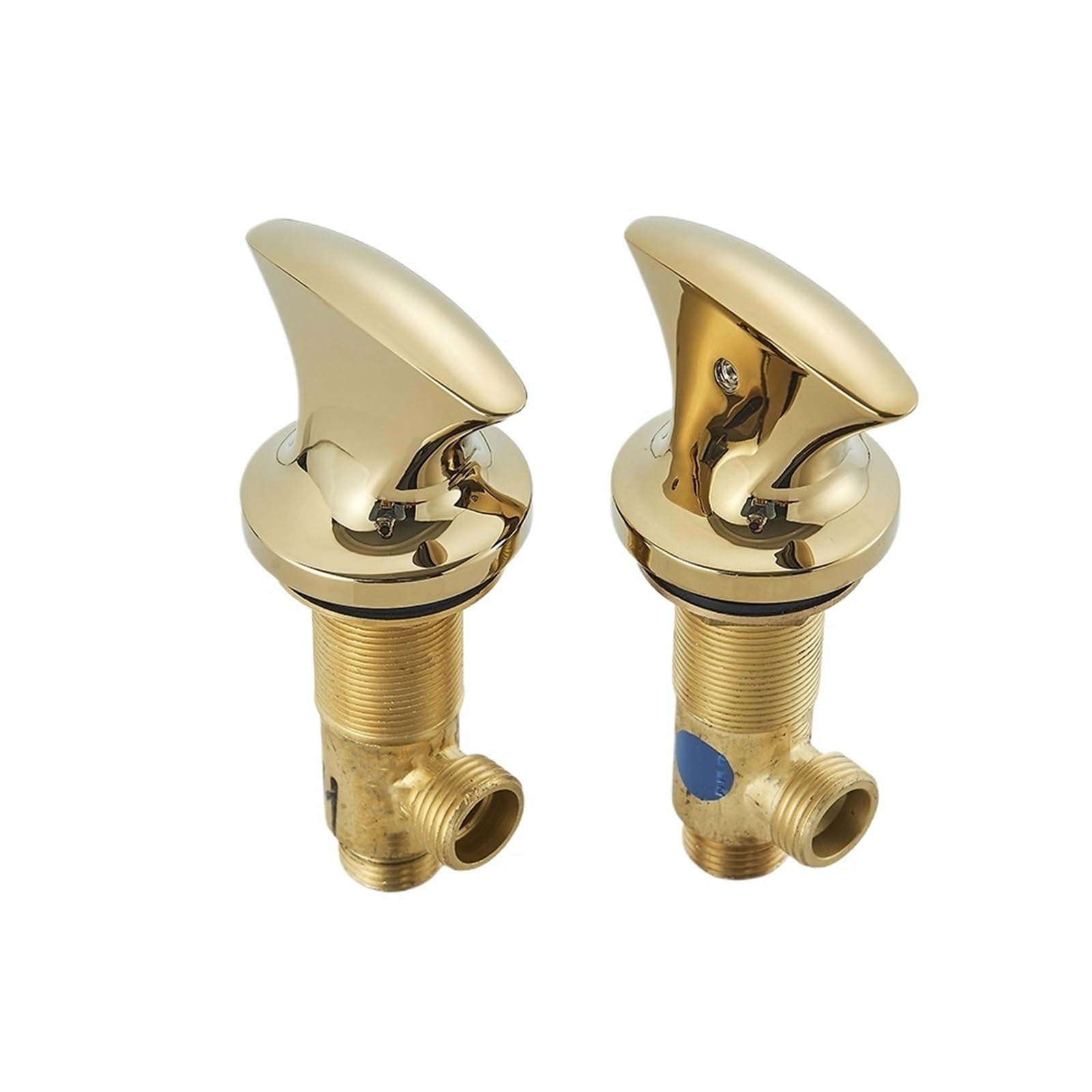 Robinet de lavabo en laiton doré design luxe chic pour salle de bain