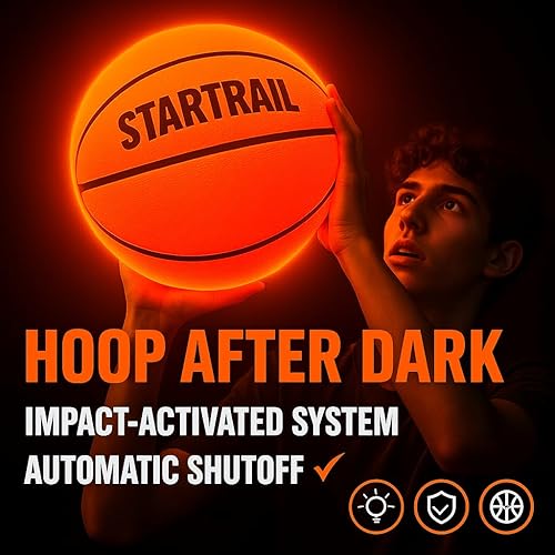 Miniatura 2 de TOMLEON Light Up Basketball  Glow in The Dark Basketball  LED Basketball Size 7  Glowing Basketball Ball  Lighted Basketball  Coolest Things for