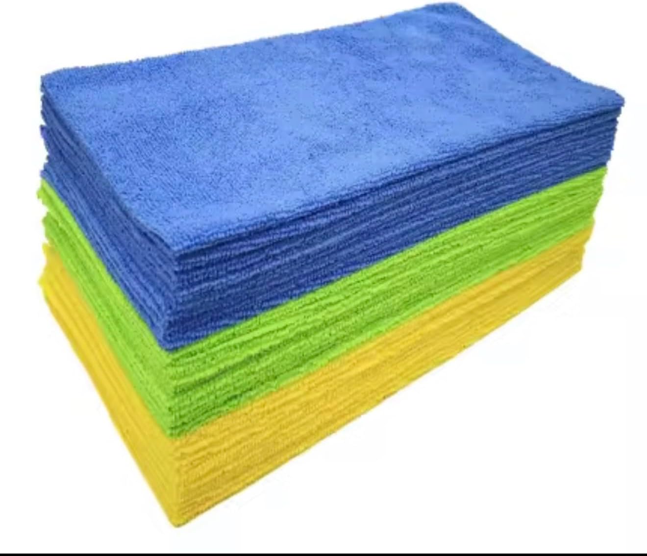 Auto Microfiber Cleaning Cloths, 16x16 Inch, 300GSM, 80% Polyester 20% Polyamide, Multicolor, for Car and Kitchen