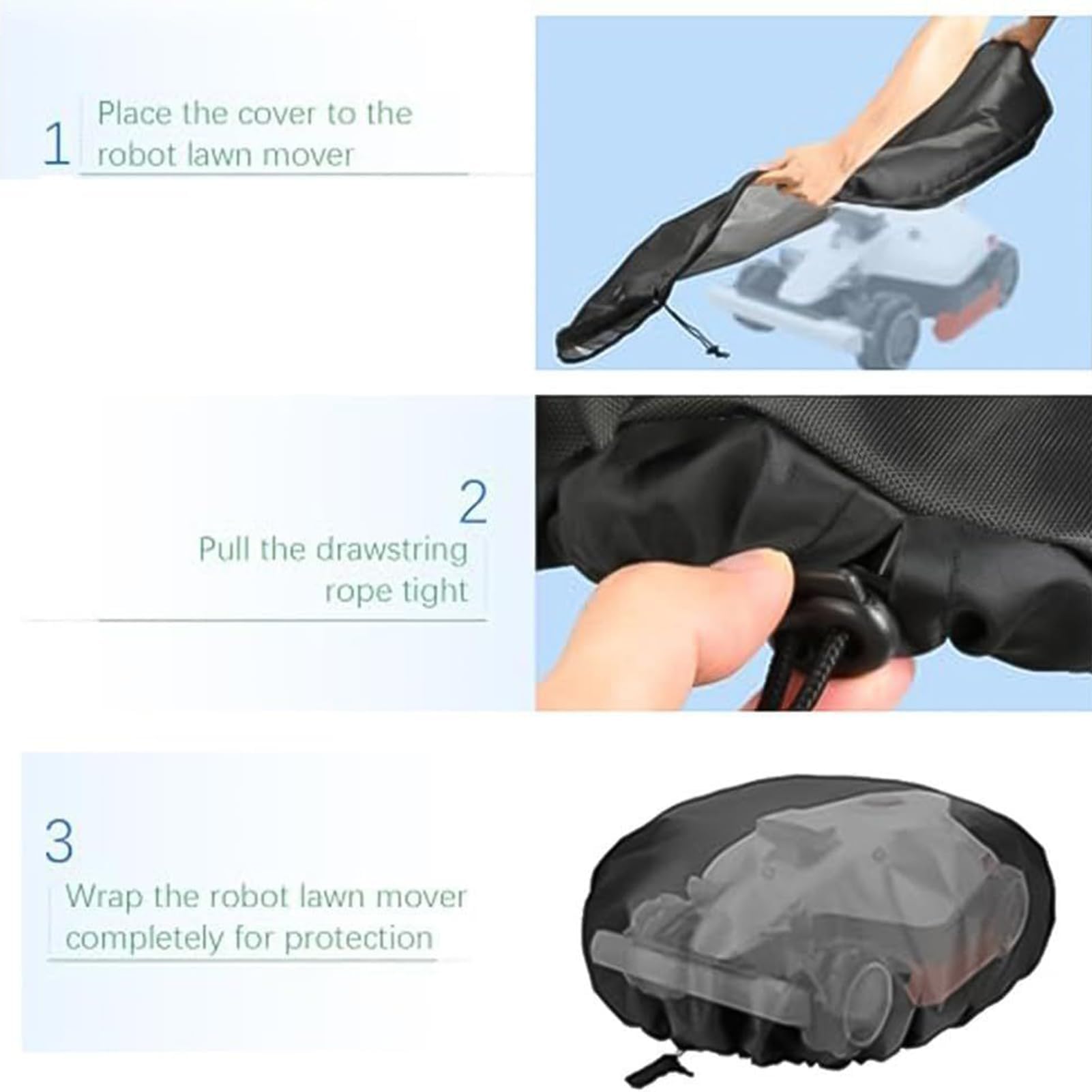 Funda impermeable para cortacésped, protección UV, protección para robot cortacésped, protección para todas las estaciones, esencial para jardineros de invierno y verano
