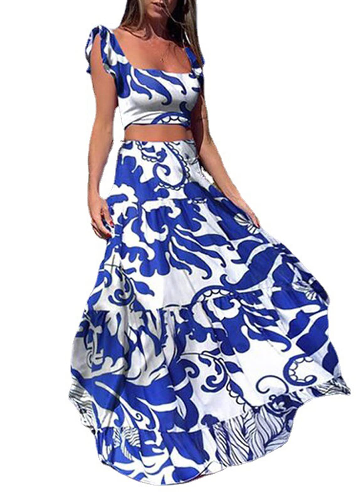 LKOUS Women's 2 Piece Dresses for Beach and Vacation